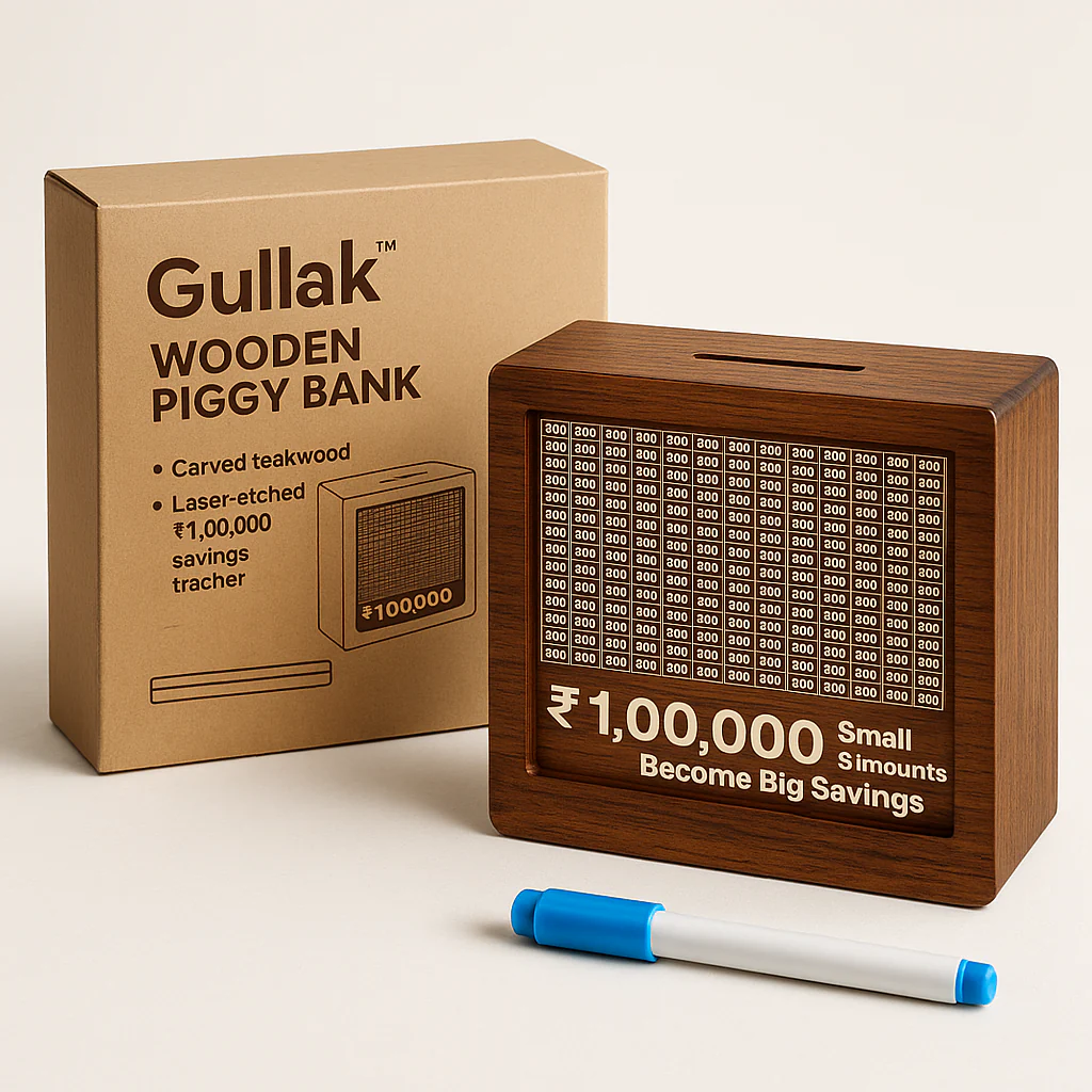 Gullak™ Wooden Piggy Bank